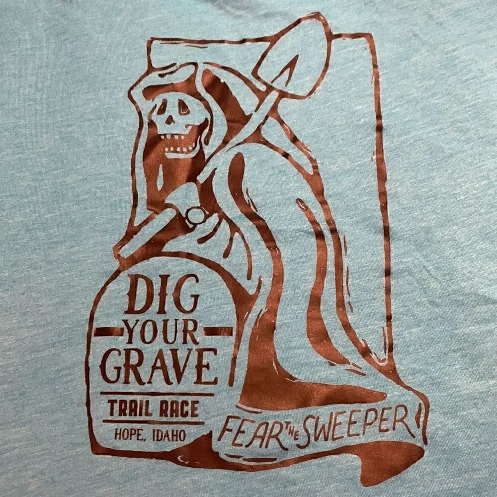 Dig Your Grave, trail race, hoodie T shirt, medium by Next Level Apperal